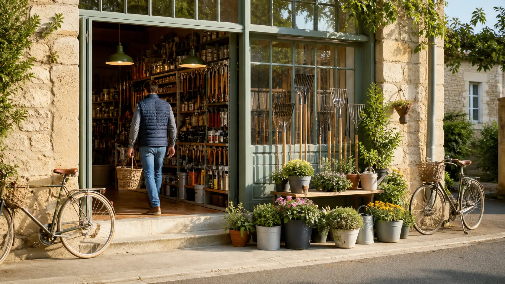 Quincaillerie de proximité avec univers jardin et bricolage